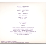 Back View : Lucia Cadotsch - SPEAK LOW II (CD) - We Jazz / 05250232