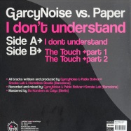 Back View : Garcy Noise vs. Paper - I DONT UNDERSTAND - Justified Cause / cause007