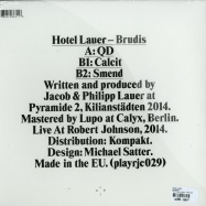 Back View : Hotel Lauer - BRUDIS EP - Live At Robert Johnson / Playrjc 029