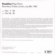Back View : Roedelius - PLAYS PIANO (LP + MP3) - Bureau B / bb078 / 05953921