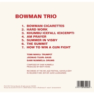 Back View : Bowman Trio - BOWMAN TRIO (CD) - We Jazz / 05250622