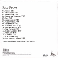 Back View : Chilly Gonzales - SOLO PIANO - Gentle Threat / 39149241