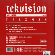 Back View : Traxman - TEKVISION VOL. 2 (LP + MP3) - Teklife / Teklife009 / 00135454