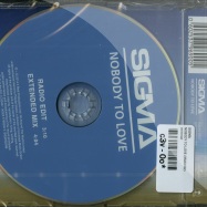 Back View : Sigma - NOBODY TO LOVE (2-TRACK-MAXI-CD) - Universal / 3796900