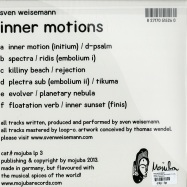 Back View : Sven Weisemann - INNER MOTIONS (3X12 INCH LP) - Mojuba / MojubaLP3 / 68836