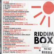 Back View : Various Artists - RIDDIM BOX (2CD) - Soul Jazz Records / sjrcd229