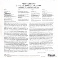 Back View :  Webster Lewis - GIVE ME SOME EMOTION / THE EPIC ANTHOLOGY 1976-1981 (2LP) - Expansion / LPEXCL14