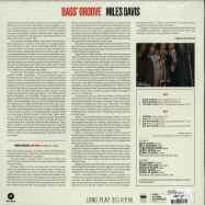 Back View : Miles Davis - BAGS GROOVE (180G LP) - WaxTime / 772267 / 9041157