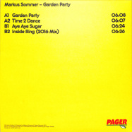 Back View : Markus Sommer - GARDEN PARTY - Pager / PAGER012