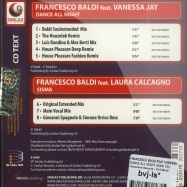 Back View : Francesco Baldi feat Vanessa Jay - DANCE ALL NIGHT (MAXI CD) - Checktime Records / S1049cds