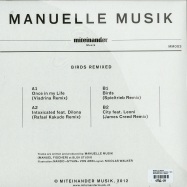 Back View : Manuelle Musik - BIRDS REMIXED (VIADRINA / RAFAEL KAKUDO / SPIELTRIEB / JAMES CREED RMXS) - Miteinander Musik / MM003