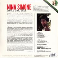 Back View : Nina Simone - LITTLE GIRL BLUE (colored LP + 7 Inch) - Glamourama / LPGLAM660151