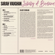 Back View : Sarah Vaughan - LULLABY OF BIRDLAND (LP) - BMG RIGHTS MANAGEMENT / 405053842338