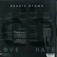 Back View : Dennis Brown - LOVE & HATE: THE BEST OF DENNIS BROWN (LP) - VP Records / VP1471-1