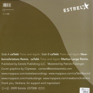 Back View : Catekk - TIME AND AGAIN / MARKUS LANGE REMIX - Estrela / est008