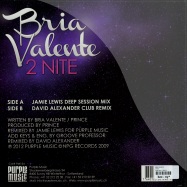 Back View : Bria Valente - 2 NITE - Purple Music / PM124