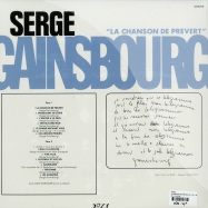 Back View : Serge Gainsbourg - LA CHANSON DE PREVERT (180G LP + CD) - Doxy / dok219lp
