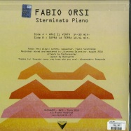 Back View : Fabio Orsi - STERMINATO PIANO (LTD ORANGE LP) - Backwards / BWLP35 / 00133987