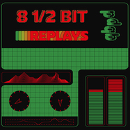 Front View : pdqb - 8 1/2 BIT REPLAYS (LP, GREEN AND RED SMASHED VINYL) - Synaptic Cliffs / SC014