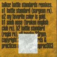 Front View : Talker - BATTLE STANDARDS REMIXES - Standards & Practices / STANPRAC003