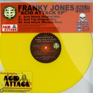 Front View : Franky Jones & G-Force - ACID ATTACK EP / METACID REMIX (YELLOW VINYL) - Braincrashed Rec / bc004