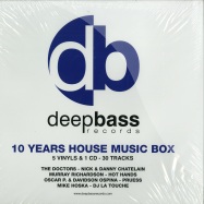 Front View : Various Artists - 10 YEARS HOUSE MUSIC BOX (5X12 INCH + CD) - Deep Bass Records / DBRBOX002