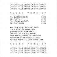 Front View : L/F/D/M - CLUB GERMS ON MY CLOTHES EP - Alley Version / ALV006