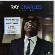Front View : Ray Charles - THE SOUL LEGEND (3LP BOX + POSTER) - Wagram / 3369306 / 05179701