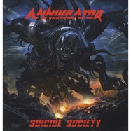 Front View : Annihilator - SUICIDE SOCIETY (LP) (BLUE VINYL) - Silver Lining / 2564604941