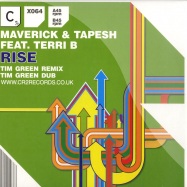 Front View : Maverick & Tapesh - RISE / TIM GREEN RMXS - Cr2 / 12c2x064