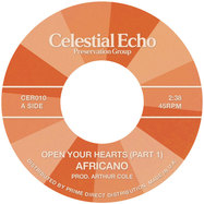 Front View : Africano - OPEN YOUR HEARTS (PARTS 1 & 2) (7 INCH) - Celestial Echo / CER010
