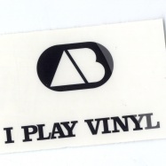 Front View : Sticker - I Play Vinyl Logo (Black) - Sticky / ilv03