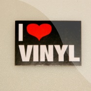 Front View : Sticker - I LOVE VINYL Sticker (Black 3x4cm) - Decks Records