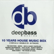 Front View : Various Artists - 10 YEARS HOUSE MUSIC BOX (9X12 INCH + 2XCD) - Deep Bass Records / DBRBOX001