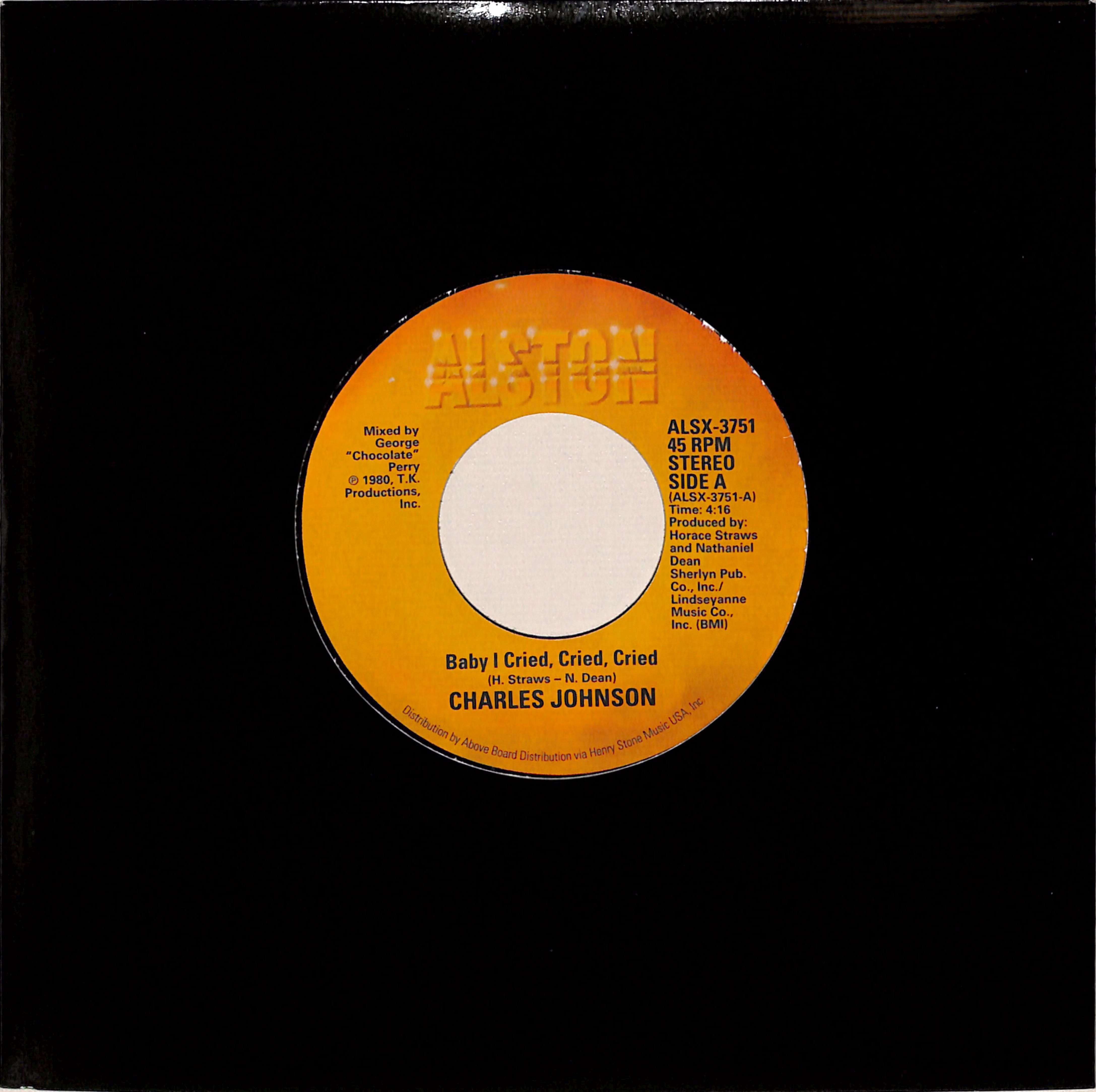 Charles Johnson - baby i cried, cried cried (7 inch)