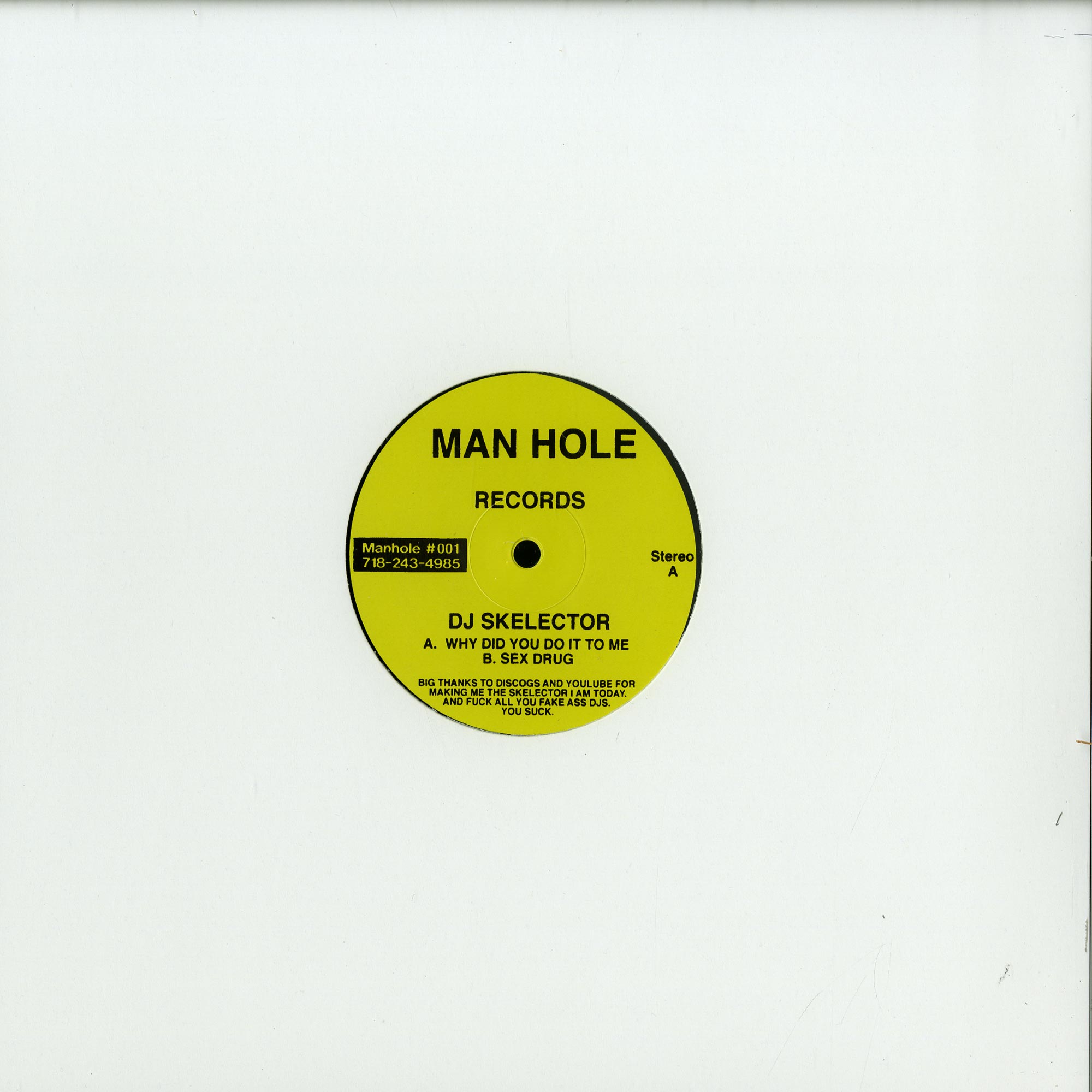 Dj Skelector - MAN HOLE 001