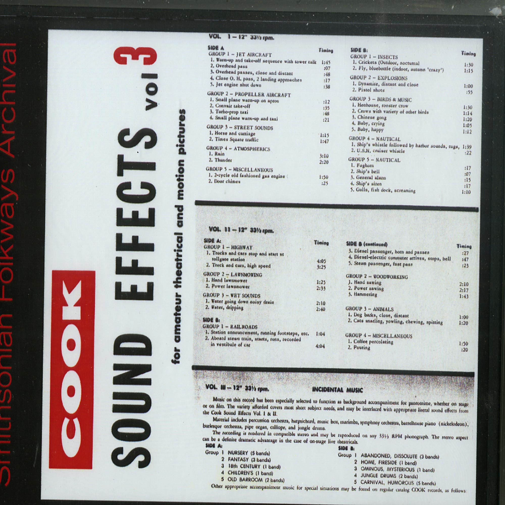 Sound Effects - vol. 3 - sound effects (cd)