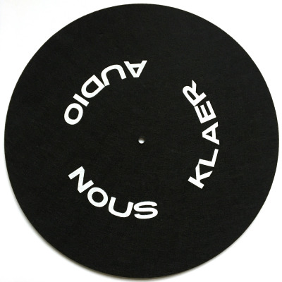 Nous Klaer Audio - Text Slipmat (Black, One Piece)