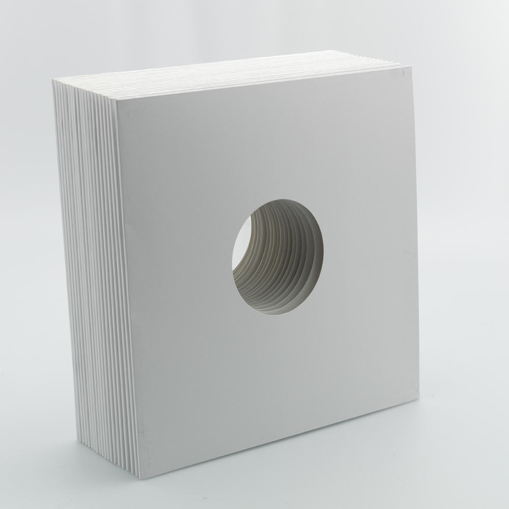 Zubehoer - 20x White Vinylleercover mit Loch Border 3mm