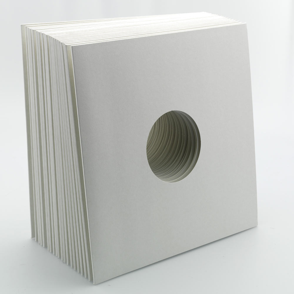 Zubehoer - 10x Inside Out White Vinylleercover mit Loch Border 3mm