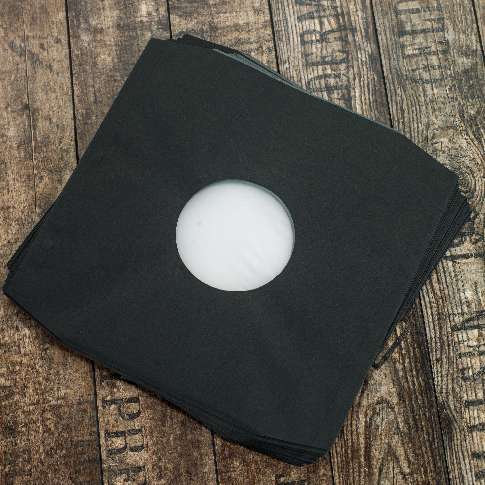 Zubehoer - 20x LP Innenhuellen Black Deluxe Strong mit Eckschnitt 