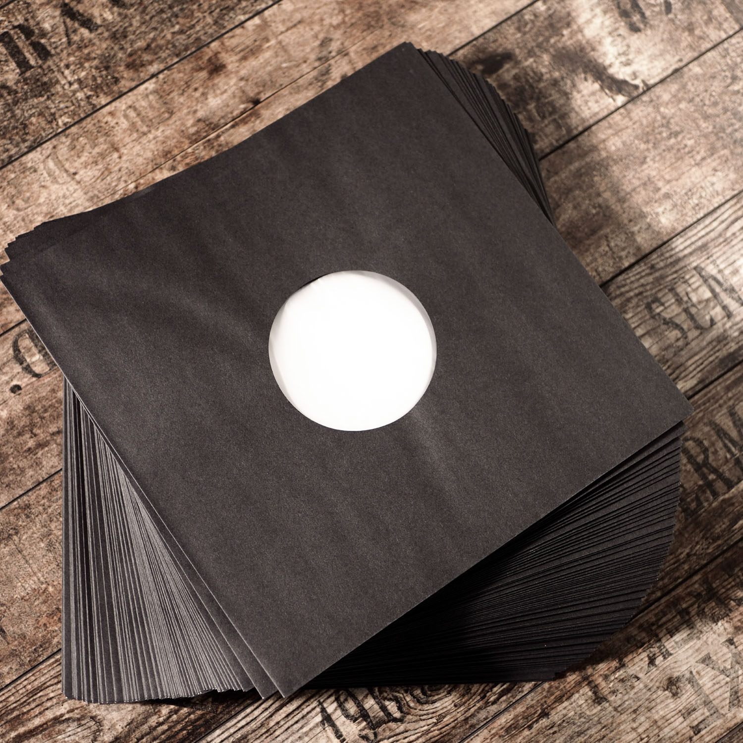 Zubehoer - 100x LP Innenhuellen Black Deluxe Strong