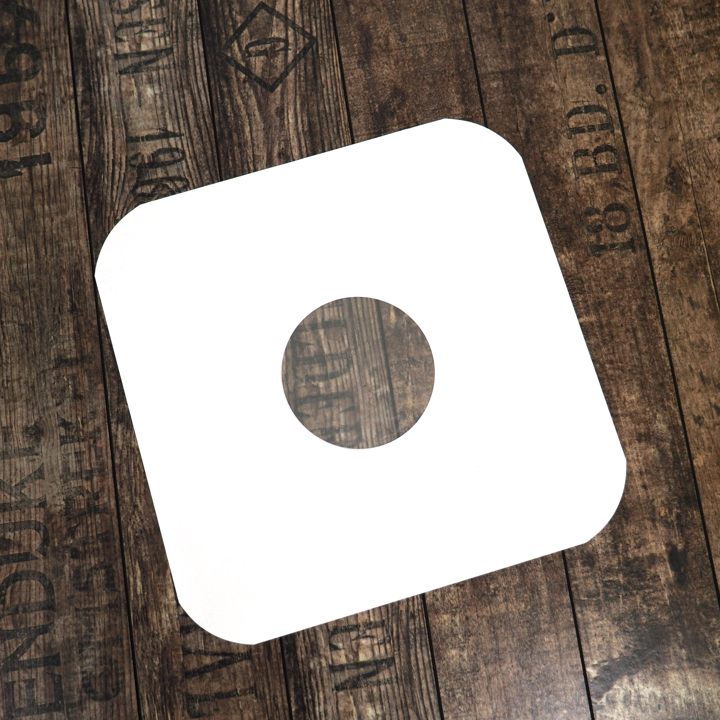 Zubehoer - 1x LP Innenhuellen gefuettert Weiss abgerundete Ecken