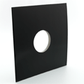 10x Black Vinylleercover mit Loch Border 3mm