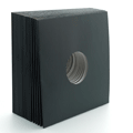 20x Inside Out Black Vinylleercover mit Loch Border 3mm