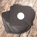 20x LP Innenhuellen Black Deluxe mit Eckschnitt (20 Stueck / Gefuettert 80g)